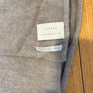 Lauren Manoogian Taupe Knit wrap / shawl / chunky scarf - beautiful!